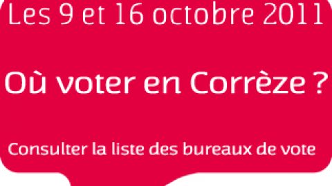 Primaires citoyennes en Corrèze > Carte et liste des bureaux de vote