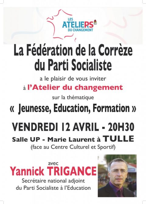 Atelier du changement, vendredi 12 avril à Tulle – Salle Marie Laurent