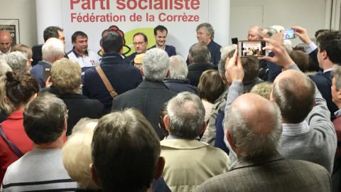 François Hollande au local de Brive